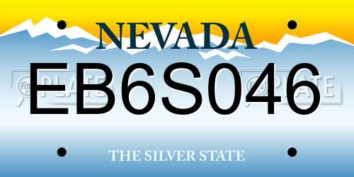 EB6S046 Nevada License Plate