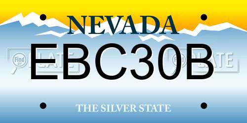 EBC30B Nevada License Plate