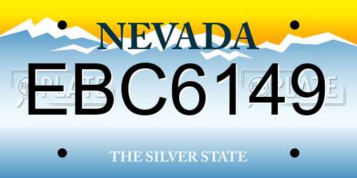 EBC6149 Nevada License Plate