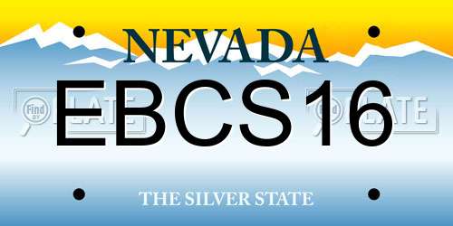 EBCS16 Nevada License Plate