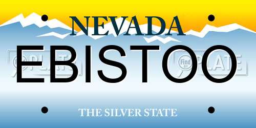 EBISTOO Nevada License Plate
