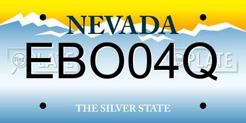 EBO04Q Nevada License Plate