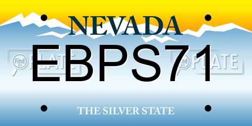 EBPS71 Nevada License Plate