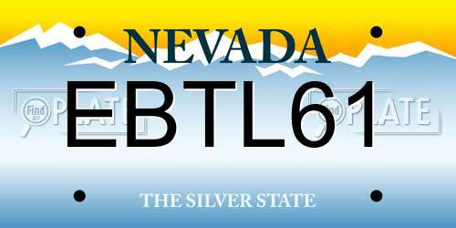 EBTL61 Nevada License Plate