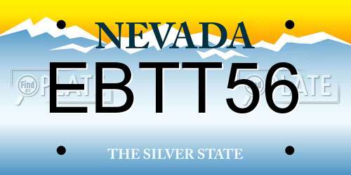EBTT56 Nevada License Plate