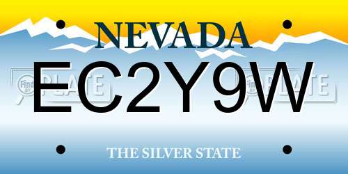 EC2Y9W Nevada License Plate
