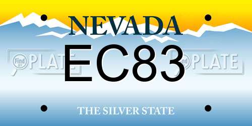 EC83 Nevada License Plate
