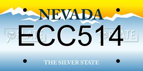 ECC514 Nevada License Plate