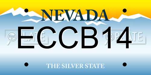 ECCB14 Nevada License Plate