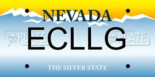 ECLLG Nevada License Plate