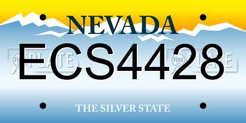 ECS4428 Nevada License Plate