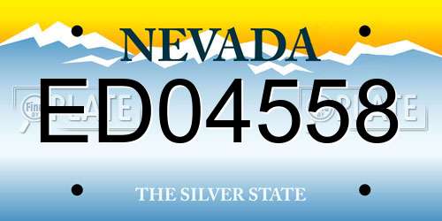 ED04558 Nevada License Plate