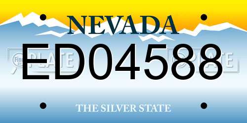 ED04588 Nevada License Plate