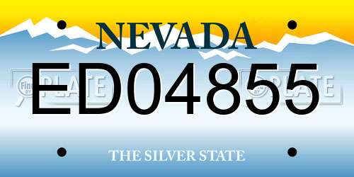 ED04855 Nevada License Plate