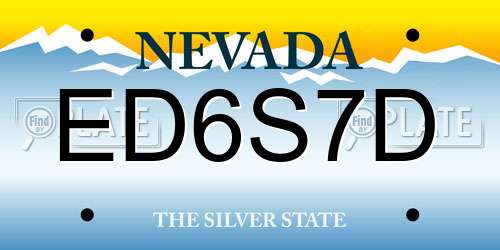 ED6S7D Nevada License Plate