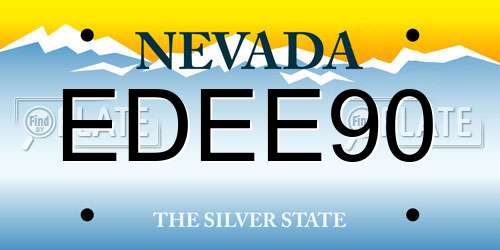 EDEE90 Nevada License Plate