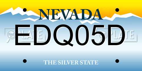 EDQ05D Nevada License Plate