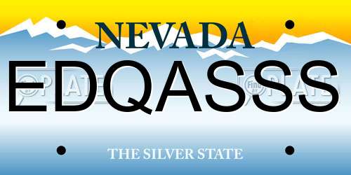 EDQASSS Nevada License Plate