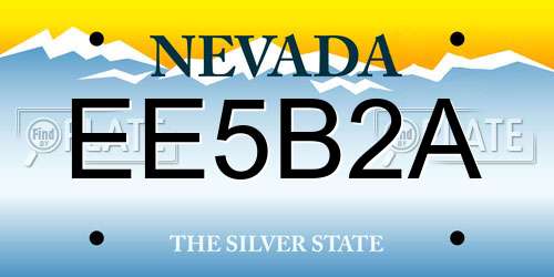 EE5B2A Nevada License Plate