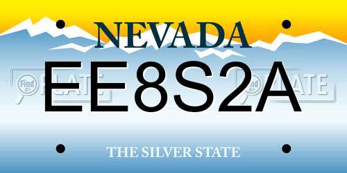 EE8S2A Nevada License Plate