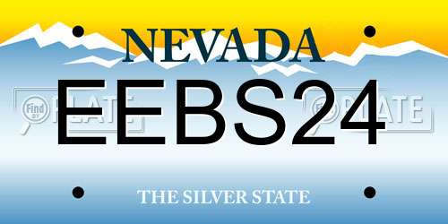 EEBS24 Nevada License Plate