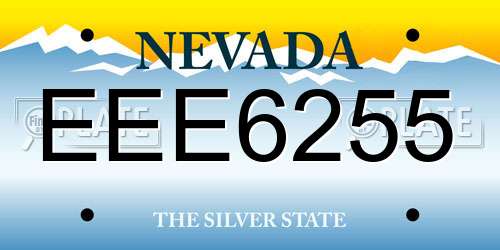 EEE6255 Nevada License Plate