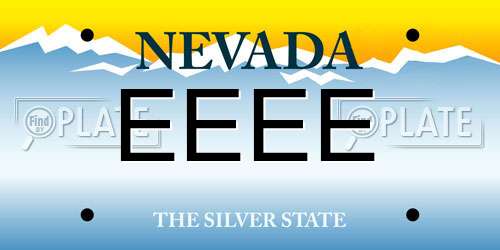 EEEE Nevada License Plate