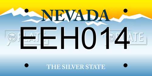 EEH014 Nevada License Plate