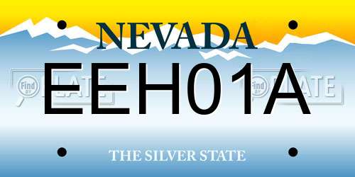 EEH01A Nevada License Plate
