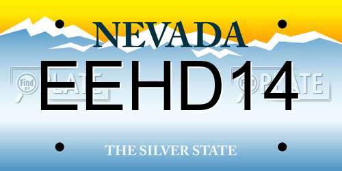 EEHD14 Nevada License Plate