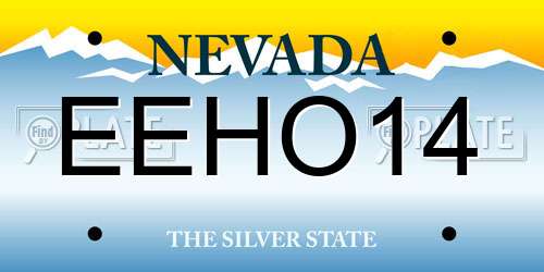 EEHO14 Nevada License Plate