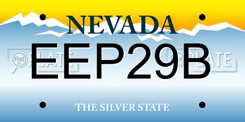 EEP29B Nevada License Plate