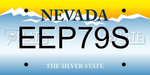EEP79S Nevada License Plate