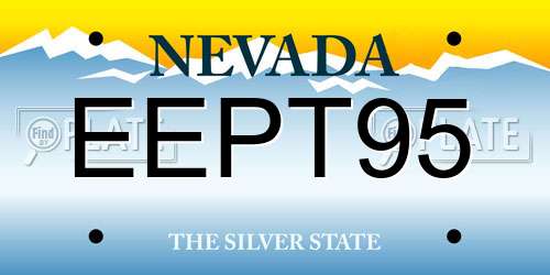 EEPT95 Nevada License Plate