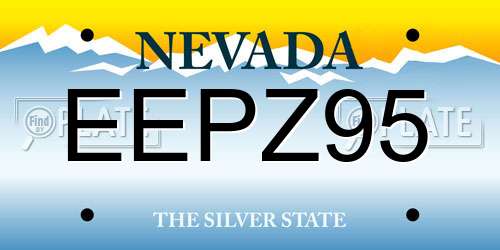 EEPZ95 Nevada License Plate