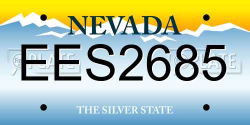 EES2685 Nevada License Plate