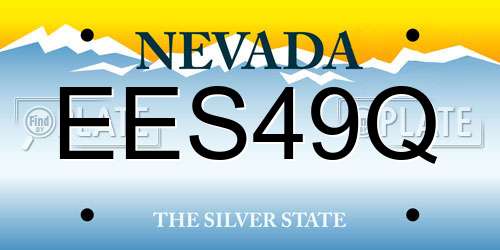 EES49Q Nevada License Plate