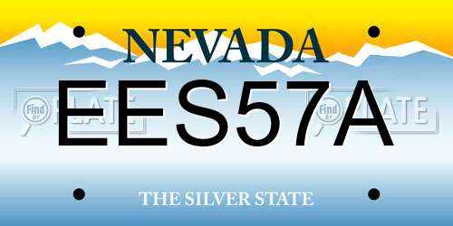 EES57A Nevada License Plate
