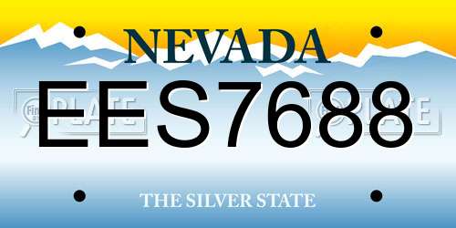 EES7688 Nevada License Plate