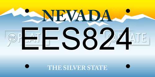 EES824 Nevada License Plate