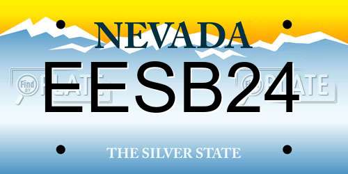 EESB24 Nevada License Plate