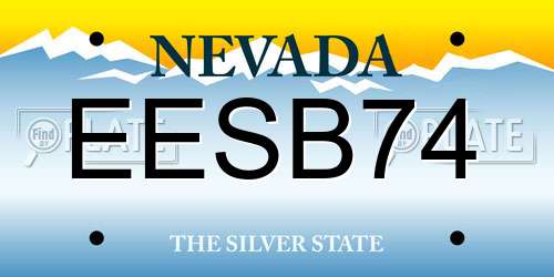 EESB74 Nevada License Plate