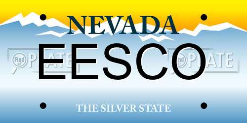 EESCO Nevada License Plate