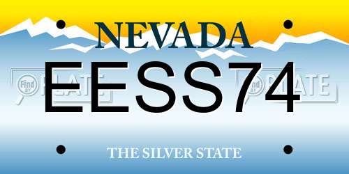 EESS74 Nevada License Plate