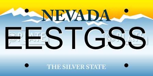 EESTGSS Nevada License Plate