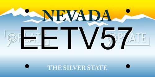 EETV57 Nevada License Plate