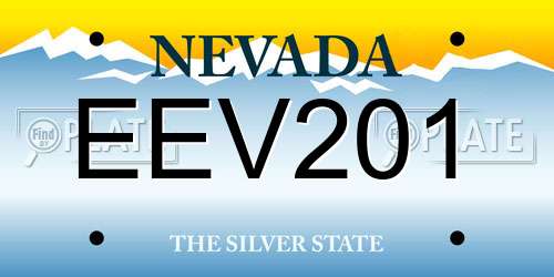 EEV201 Nevada License Plate