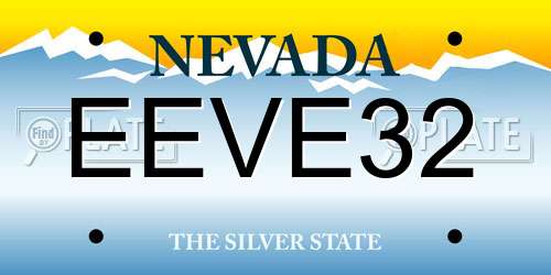 EEVE32 Nevada License Plate