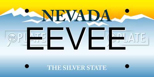 EEVEE Nevada License Plate