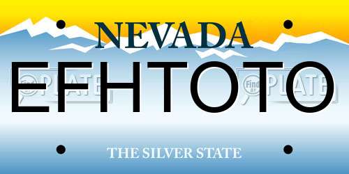 EFHTOTO Nevada License Plate